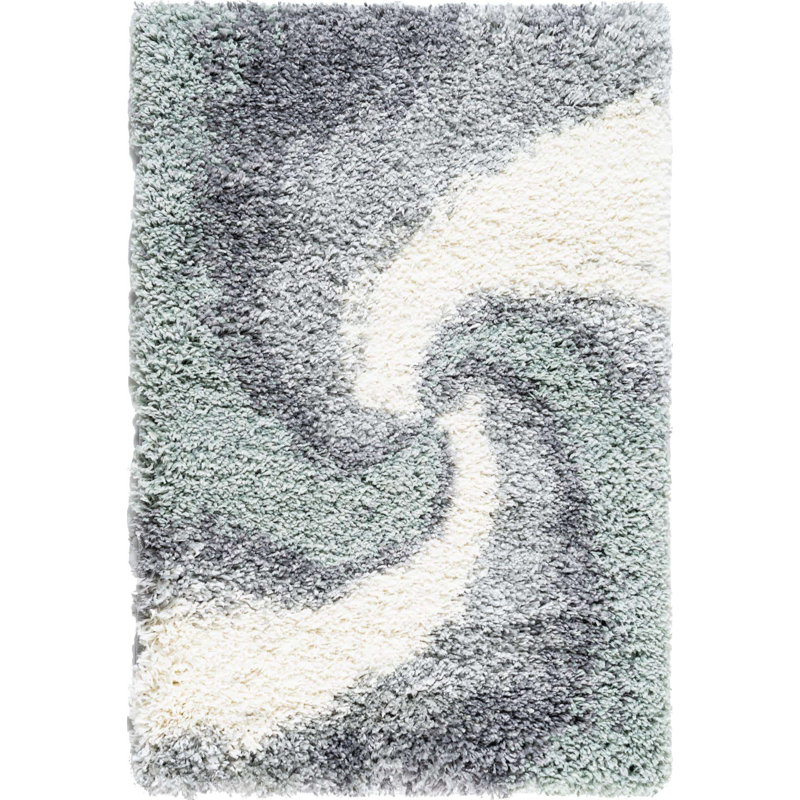 Wrought Studio Sibel Abstract Sage Green/Gray Area Rug Wayfair